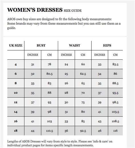 размеры asos|asos size chart uk.